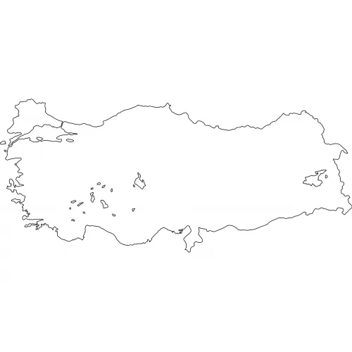 Statik Kağıt Dilsiz Türkiye Haritası 48 CM x 114 CM Statik Kağıt Dilsiz Türkiye Haritası 48 CM x 114 CM