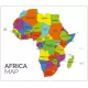 Statik Kağıt Renkli Afrika Haritası 150 CM X 170 CM Statik Kağıt Renkli Afrika Haritası 150 CM X 170 CM
