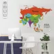 Statik Kağıt Renkli Asya Haritası 150 CM X 180 CM Statik Kağıt Renkli Asya Haritası 150 CM X 180 CM