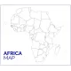 Statik Kağıt Renksiz Dilsiz Afrika Haritası 2 CM X 84 CM