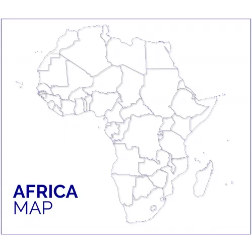 Statik Kağıt Renksiz Dilsiz Afrika Haritası 150 CM X 170 CM Statik Kağıt Renksiz Dilsiz Afrika Haritası 150 CM X 170 CM