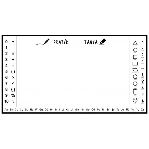 Statik Kağıt Pratik Tahta 56 CM X 100 CM Statik Kağıt Pratik Tahta 56 CM X 100 CM