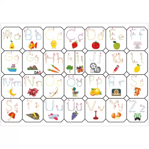 Statik Kağıt Türkçe Alfabe 70 CM X 100 CM Statik Kağıt Türkçe Alfabe 70 CM X 100 CM