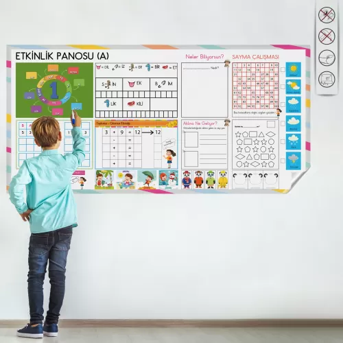 Statik Kağıt Etkinlik Panosu (A) 100 CM X 200 CM Statik Kağıt Etkinlik Panosu (A) 100 CM X 200 CM