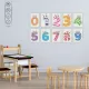 Statik Tutunma Özellikli Rakamlar 10'lu Poster Set 20 CM X 30 CM 