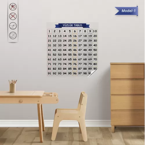Statik Kağıt Yüzlük Tablo (Model -1) 60 CM X 60 CM