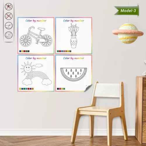 Statik Kağıt Numaralı Boyama Çalışması (Model- 3) 50 CM X 50 CM Statik Kağıt Numaralı Boyama Çalışması (Model- 3) 50 CM X 50 CM