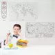 Statik Kağıt Renksiz Türkiye Dünya Harita Seti 56 CM X 110 CM Statik Kağıt Renksiz Türkiye Dünya Harita Seti 56 CM X 110 CM