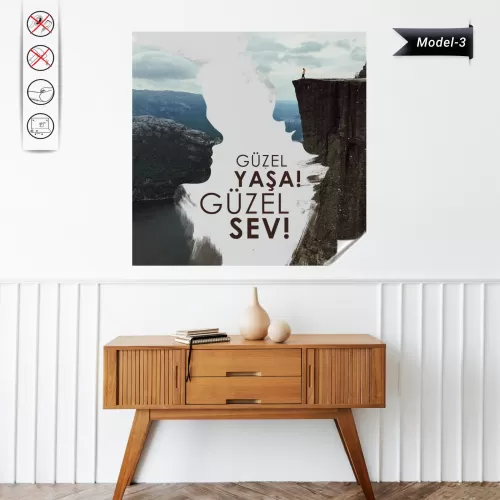 Statik Tutunma Özellikli Tablo - Poster Motivasyon (Model- 3) 150 CM X 150 CM Statik Tutunma Özellikli Tablo - Poster Motivasyon (Model- 3) 150 CM X 150 CM