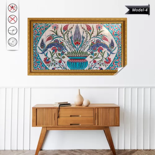 Statik Tutunma Özellikli Tablo - Poster Çini (Model- 4) 58 CM x 100 CM