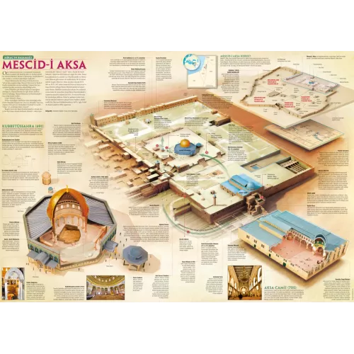 Mescid-i Aksa Tablo - Poster Dini (Model- 22) 50 CM X 70 CM Mescid-i Aksa Tablo - Poster Dini (Model- 22) 50 CM X 70 CM