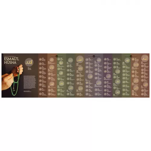 Esma'ül Hüsna Tablo - Poster Dini (Model- 23) 50 CM X 168 CM Esma'ül Hüsna Tablo - Poster Dini (Model- 23) 50 CM X 168 CM