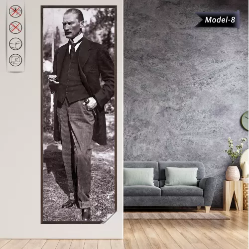 Statik Tutunma Özellikli Tablo - Poster Atatürk (Model- 8) 70 CM X 200 CM