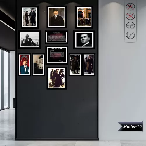 Statik Tutunma Özellikli Tablo - Poster Atatürk (Model- 10) ÇEŞİTLİ ÖLÇÜ