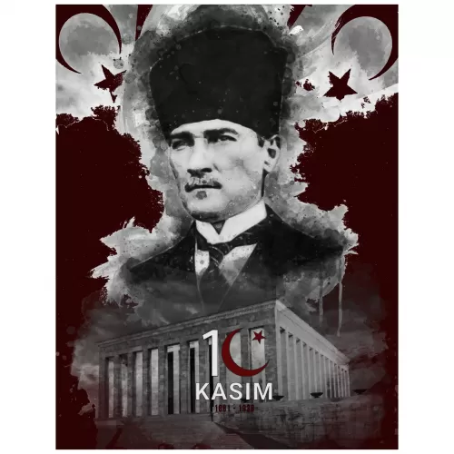 Statik Tutunma Özellikli Tablo - Poster Atatürk (Model- 11) 75 CM X 100 CM Statik Tutunma Özellikli Tablo - Poster Atatürk (Model- 11) 75 CM X 100 CM