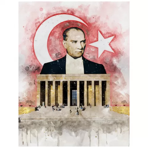 Statik Tutunma Özellikli Tablo - Poster Atatürk (Model- 12) 75 CM X 100 CM Statik Tutunma Özellikli Tablo - Poster Atatürk (Model- 12) 75 CM X 100 CM