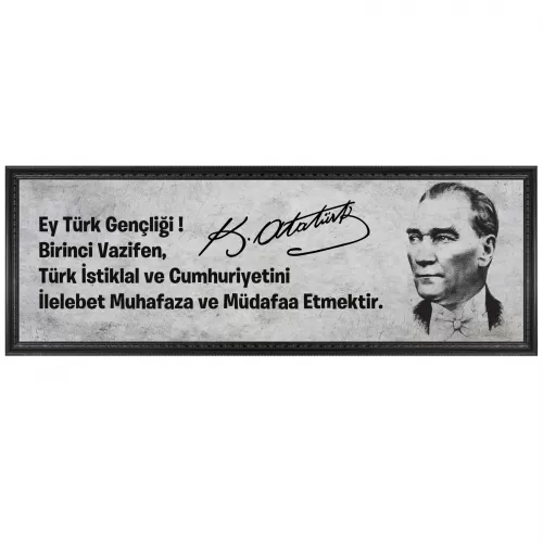 Statik Tutunma Özellikli Tablo - Poster Atatürk (Model- 13) 35 CM X 100 CM Statik Tutunma Özellikli Tablo - Poster Atatürk (Model- 13) 35 CM X 100 CM