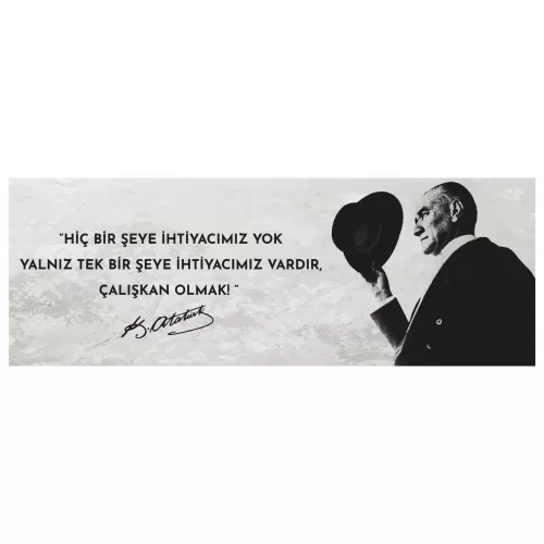 Statik Tutunma Özellikli Tablo - Poster Atatürk (Model- 17) 35 CM X 100 CM Statik Tutunma Özellikli Tablo - Poster Atatürk (Model- 17) 35 CM X 100 CM