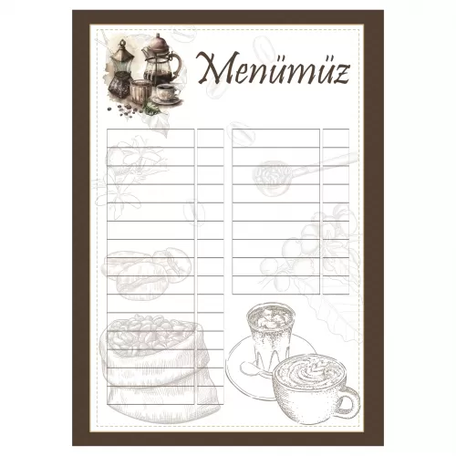 Yapışkanlı Fiyat Listesi (Model- 2) 50 CM X 70 CM Yapışkanlı Fiyat Listesi (Model- 2) 50 CM X 70 CM