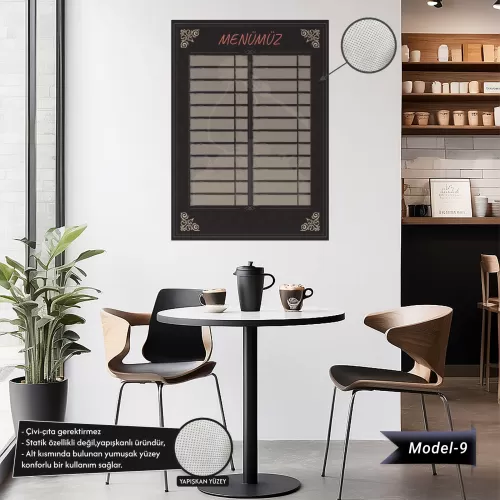 Yapışkanlı Fiyat Listesi (Model- 9) 50 CM X 70 CM 
