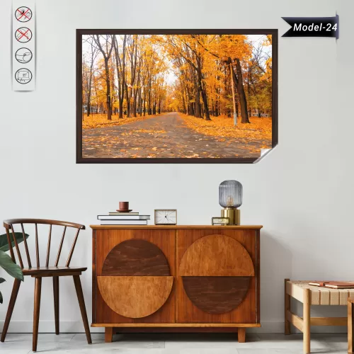 Statik Tutunma Özellikli Tablo - Poster Manzara (Model-24) 78 CM X 117 CM