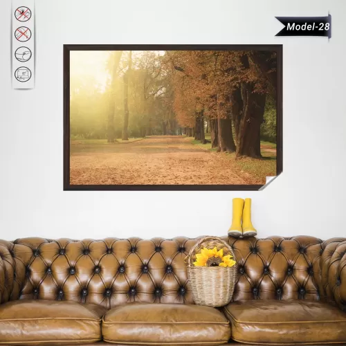 Statik Tutunma Özellikli Tablo - Poster Manzara (Model-28) 78 CM X 117 CM