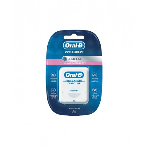 Oral-B Pro-Expert Clinic Line Cool Mint Flavor 25 M | Hassas Dişler İçin İnce Diş İpi