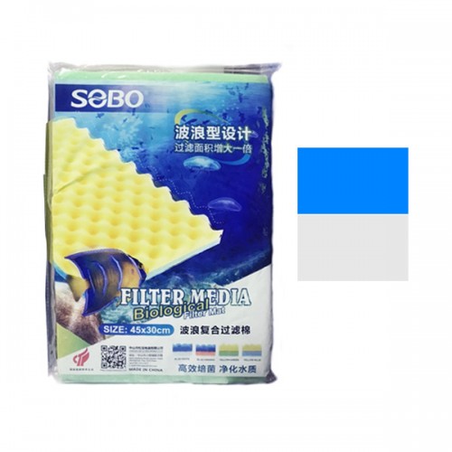 Sobo Filtre Süngeri 45x30x2 Mavi Beyaz Sobo Filtre Süngeri 45x30x2 Mavi Beyaz