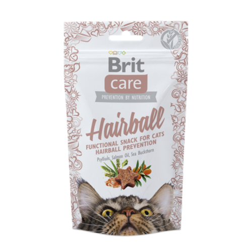 Brit Care Tüy Yumağı Engellemek İçin, Tahılsız, Fonksiyonel Kedi Ödülü 50 gr X 12 ADET