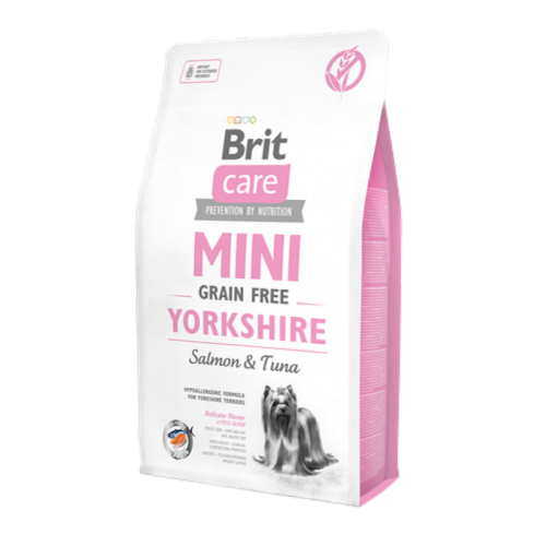 Brit Care Mini Irk Yorkshire Terrier Köpekler İçin, Tahılsız, Hipoalerjenik, Somon Ve Tuna Balıklı Kuru Mama 2 kg