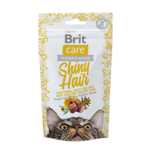 Brit Care Parlak Tüyler Ve Sağlıklı Cilt İçin, Tahılsız, Fonksiyonel Kedi Ödülü 50 gr X 12 ADET