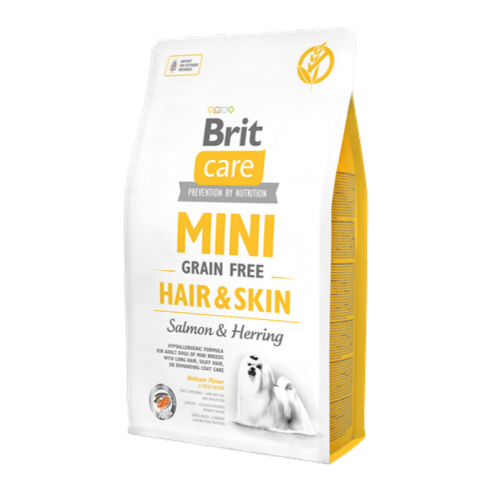 Brit Care Mini Irk Deri Ve Tüy Hassasiyeti Olan Yetişkin Köpekler İçin Tahılsız, Hipoalerjenik Somon Ve Ringa Balıklı Kuru Mama 7 kg