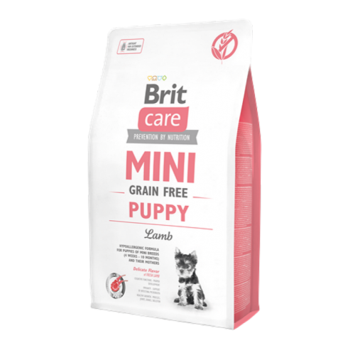 Brit Care Mini Irk Yavru Köpekler İçin, Tahılsız, Hipoalerjenik Kuzu Etli Kuru Mama 7 kg