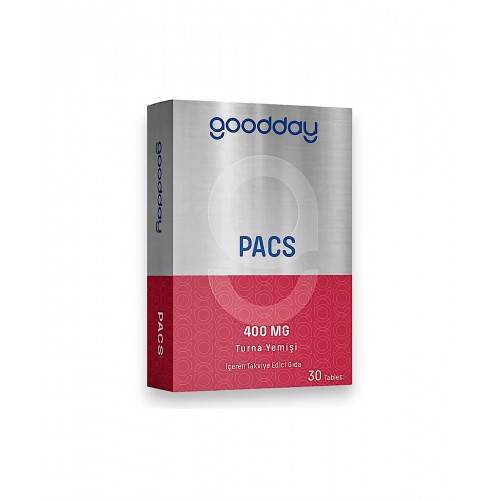 Goodday PACS Cranberry Ekstresi 400 mg 30 Tablet | İdrar Yolu Sağlığını Desteklemeye Yardımcı Takviye Edici Gıda Goodday PACS Cranberry Ekstresi 400 mg 30 Tablet | İdrar Yolu Sağlığını Desteklemeye Yardımcı Takviye Edici Gıda