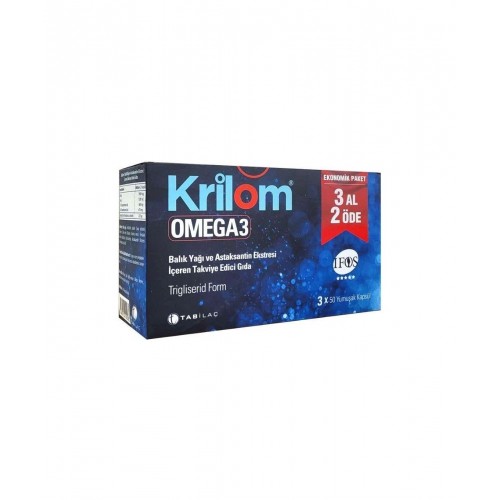 Krilom Omega-3 150 Kapsül | Balık Yağı ve Astaksantin Ekstresi İçeren Kalp ve Beyin Sağlığı Destekleyici Takviye Edici Gıda Krilom Omega-3 150 Kapsül | Balık Yağı ve Astaksantin Ekstresi İçeren Kalp ve Beyin Sağlığı Destekleyici Takviye Edici Gıda