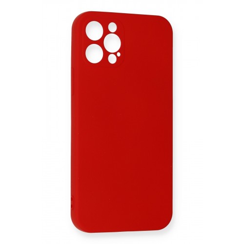 Newface iPhone 12 Pro Kılıf Nano içi Kadife Silikon - Kırmızı Newface iPhone 12 Pro Kılıf Nano içi Kadife Silikon - Kırmızı