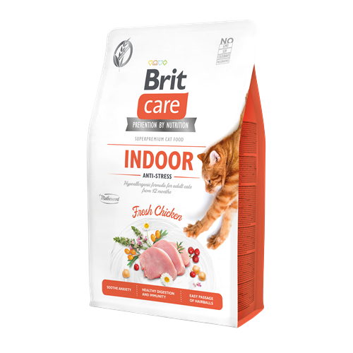 Brit Care Ev İçinde Yaşayan Stresli Kediler İçin, Tahılsız, Hipoalerjenik, Taze Tavuk Etli Kuru Mama 2 kg Brit Care Ev İçinde Yaşayan Stresli Kediler İçin, Tahılsız, Hipoalerjenik, Taze Tavuk Etli Kuru Mama 2 kg