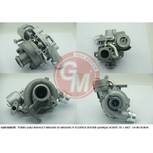 144118807R-TURBO KOMPLE MEGANE III-IV-FLUENCE--SCENIC III-DACIA DUSTER-QASHQAI 1.5DCI 90BG Euro6 13 144118807R-TURBO KOMPLE MEGANE III-IV-FLUENCE--SCENIC III-DACIA DUSTER-QASHQAI 1.5DCI 90BG Euro6 13