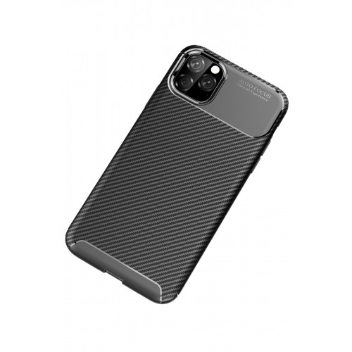 Newface iPhone 11 Pro Max Kılıf Focus Karbon Silikon - Siyah Newface iPhone 11 Pro Max Kılıf Focus Karbon Silikon - Siyah