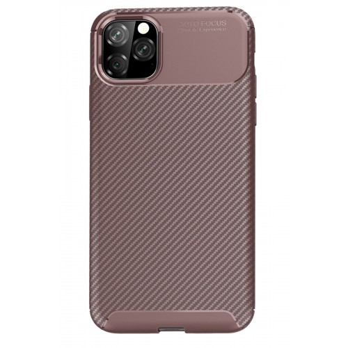Newface iPhone 11 Pro Max Kılıf Focus Karbon Silikon - Kahverengi Newface iPhone 11 Pro Max Kılıf Focus Karbon Silikon - Kahverengi