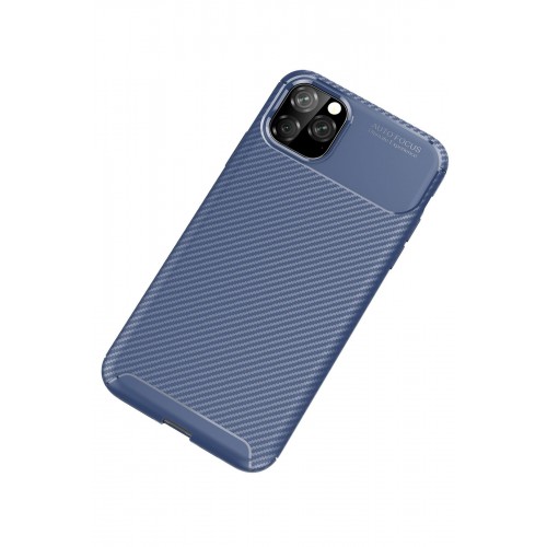 Newface iPhone 11 Pro Max Kılıf Focus Karbon Silikon - Lacivert Newface iPhone 11 Pro Max Kılıf Focus Karbon Silikon - Lacivert