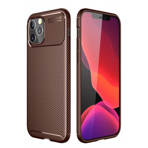 Newface iPhone 12 Pro Max Kılıf Focus Karbon Silikon - Kahverengi Newface iPhone 12 Pro Max Kılıf Focus Karbon Silikon - Kahverengi