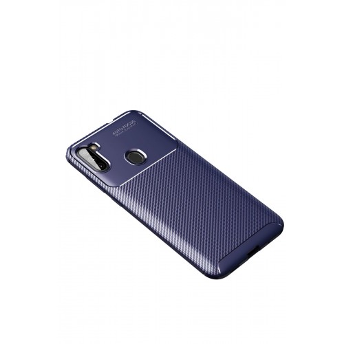 Newface Samsung Galaxy M11 Kılıf Focus Karbon Silikon - Lacivert Newface Samsung Galaxy M11 Kılıf Focus Karbon Silikon - Lacivert