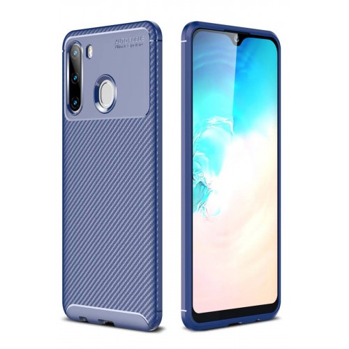 Newface Samsung Galaxy A21 Kılıf Focus Karbon Silikon - Lacivert Newface Samsung Galaxy A21 Kılıf Focus Karbon Silikon - Lacivert