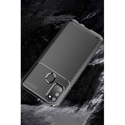 Newface Samsung Galaxy M30S Kılıf Focus Karbon Silikon - Kahverengi Newface Samsung Galaxy M30S Kılıf Focus Karbon Silikon - Kahverengi