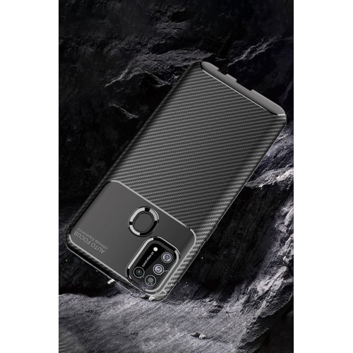 Newface Samsung Galaxy M31 Kılıf Focus Karbon Silikon - Kahverengi Newface Samsung Galaxy M31 Kılıf Focus Karbon Silikon - Kahverengi