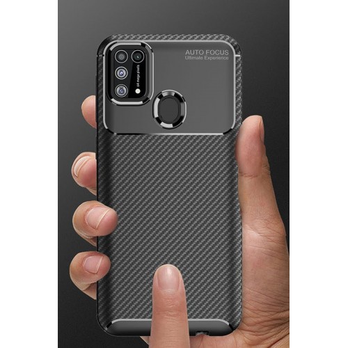Newface Samsung Galaxy M31 Kılıf Focus Karbon Silikon - Lacivert Newface Samsung Galaxy M31 Kılıf Focus Karbon Silikon - Lacivert