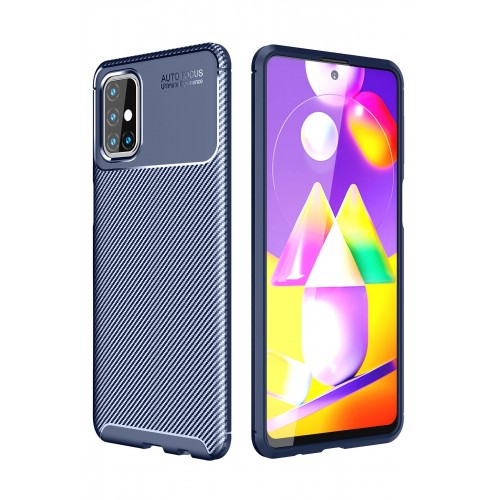 Newface Samsung Galaxy M31S Kılıf Focus Karbon Silikon - Lacivert Newface Samsung Galaxy M31S Kılıf Focus Karbon Silikon - Lacivert