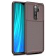 Newface Xiaomi Redmi Note 8 Pro Kılıf Focus Karbon Silikon - Kahverengi Newface Xiaomi Redmi Note 8 Pro Kılıf Focus Karbon Silikon - Kahverengi