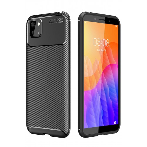 Newface Huawei Y5P Kılıf Focus Karbon Silikon - Siyah Newface Huawei Y5P Kılıf Focus Karbon Silikon - Siyah